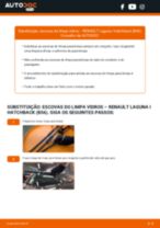 Como substituir Escovas limpa para brisas traseiro e dianteiro RENAULT LAGUNA I (B56_, 556_) - manual online