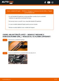 Hogyan végezze a cserét: 1.5 dCi (KM1E) Renault Megane II Kombi Törlőlapát