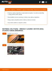 Kaip atlikti keitimą: Renault Laguna 1 Estate 1.6 16V Valytuvo gumelė