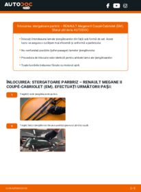 Cum să efectuați înlocuirea: Lamela stergator Renault Megane 2 Cabrio 1.9 dCi