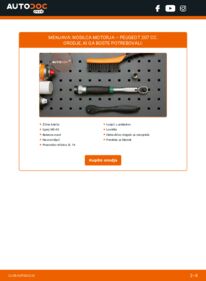 Kako izvesti menjavo: Vlezajenje motorja 207 CC 1.6 16V