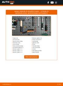 Kā veikt nomaiņu: 1.9 TD CITROËN ZX Break (N2) Svira