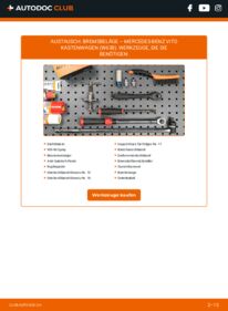 Wie der Ersatz vollführt wird: Bremsbeläge 112 CDI 2.2 (638.094) Mercedes Vito W638