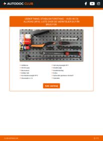 Hvordan man udfører udskiftning af: Stabstag på 3.0 TDI quattro Audi A6 C6 Allroad
