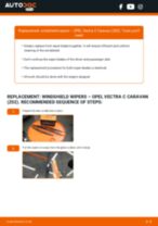 DIY manual on replacing OPEL VECTRA Wiper Blades