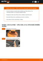OPEL Karl (C16) 2020 instrukcijas par remontu un apkopi