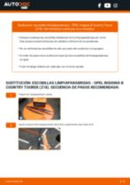 Sustitución y montaje de Escobillas de limpiaparabrisas delanteras y traseras en el OPEL INSIGNIA