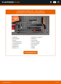 Vervangen: Remklauw 1.2 (F08, F68) Opel Corsa C
