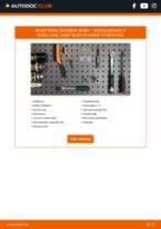 Trin-for-trin PDF-tutorial om skift af NISSAN MAXIMA (A34) Bremseklodser