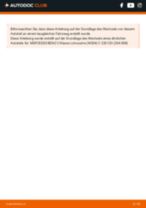 MERCEDES-BENZ CLS Shooting Brake (X218) Verschleißanzeige Bremsbeläge vorne tauschen: Handbuch pdf