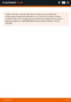 Changement Témoin d'Usure Plaquettes De Frein arrière MERCEDES-BENZ E-CLASS Convertible (A207) : guide pdf