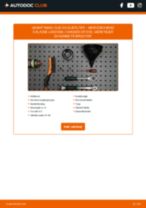 Hvordan skifter man Oil filter MERCEDES-BENZ E-Klasse Pritsche / Fahrgestell (VF210) - manual online