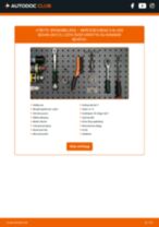PDF guide för byta: Bromsklossar MERCEDES-BENZ E-klass Sedan (W212) fram och bak