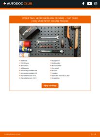 Slik bytter du Bærebru 1.3 D Multijet (225CXB1A, 225AXB1A, 225CXB11, 225AXB11,... Fiat Qubo