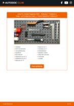 Online-ohjekirja, kuinka vaihtaa Raidetangon Pää RENAULT Twingo II Kasten / Schrägheck (CNO_) -malliin