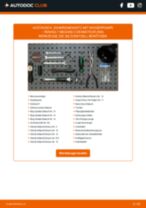 RENAULT MEGANE II Estate (KM0/1_) Wasserpumpe + Zahnriemensatz: Schrittweises Handbuch im PDF-Format zum Wechsel