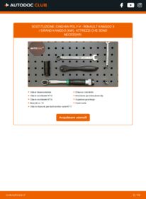 Sostituzione di Cinghia Poly-V Renault Grand Kangoo 1.5 dCi 85 (KW0K, KW0L, KW0B)