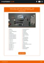 Trin-for-trin PDF-tutorial om skift af AUDI A6 Avant (4F5, C6) Vandpumpe + Tandremssæt