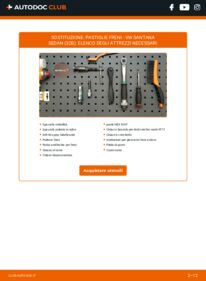 Sostituzione di Pastiglie dei freni VW Santana 32B 1.6 TD