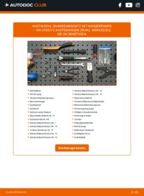 Wie der Ersatz vollführt wird: Wasserpumpe + Zahnriemensatz 1.9 TDI VW Caddy 2 Kastenwagen