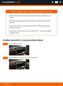 Jak provést výměnu: Kabinovy filtr RAV4 II SUV (XA20) 2.0 D 4WD (CLA20_, CLA21_)