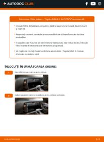 Cum să efectuați înlocuirea: Filtru habitaclu Toyota Rav4 II 2.0 D 4WD (CLA20_, CLA21_)