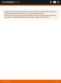 Sostituzione di Supporto ammortizzatore e cuscinetto Mercedes CL203 C 220 CDI 2.2 (203.706)
