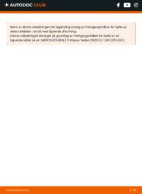 Slik bytter du Hjullager C 180 1.8 (202.018) Mercedes W202