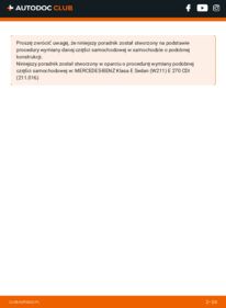 Jak wymienić Łożysko koła Klasa E T-modell (S211) E 220 CDI 2.2 (211.208)