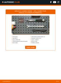 Kako izvesti menjavo: Zaznavalo lamda Combo C Tour 1.7 CDTI 16V