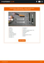 Trin-for-trin PDF-tutorial om skift af Skoda Octavia 1 Håndbremsekabel