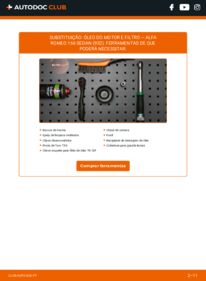 Como realizar a substituição de Filtro de Óleo 1.9 JTD (932.A2B00, 932.A2C00) Alfa Romeo 156 932