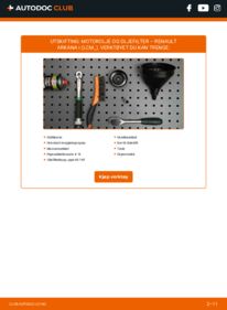 Slik bytter du Oljefilter 1.6 (LCM1) RENAULT Arkana I (LCM_)