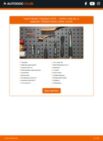 Kuidas välja vahetamist läbi viia: CUPRA Leon (KL1) e-HYBRID Piduriketas