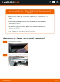 Ako vykonať výmenu: Kabínový filter na Superb III Hatchback (3V3) 2.0 TDI