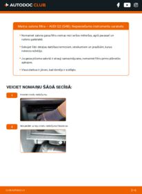 Kā veikt nomaiņu: 1.6 TDI Audi Q2 Salona filtrs