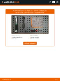 Comment effectuer un remplacement de Filtre à Air 1.3 G,GL SKODA 130