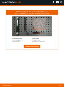 Como realizar a substituição de Filtro de Ar 1.3 Skoda Felicia 1