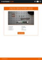 Trin-for-trin PDF-tutorial om skift af AUDI 100 (43, C2) Termostat