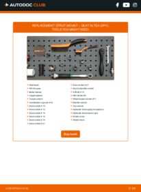 How to carry out replacement: Strut Mount 1.9 TDI Seat Altea 5p1