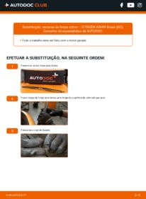 Como realizar a substituição de Escovas do Limpa Vidros 2.0 HDI 90 Citroen Xsara Carrinha