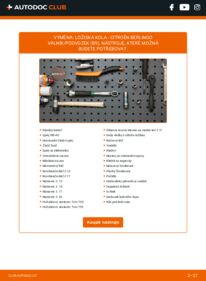 Jak provést výměnu: Lozisko kola Berlingo II Valník/Podvozek (B9) 1.6 HDi 16V