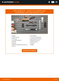Hogyan végezze a cserét: 3.0 d INFINITI EX Fékbetét