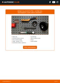 Kā veikt nomaiņu: TURBO ALPINE V6 Eļļas filtrs