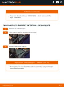 How to carry out replacement: Wiper Blades 5.6 4WD INFINITI QX56