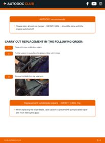 How to carry out replacement: Wiper Blades 5.6 4WD INFINITI QX56