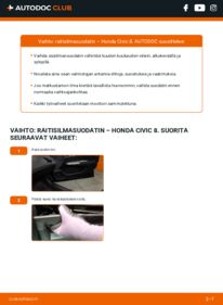 Kuinka vaihtaa Raitisilmasuodatin 1.8 (FN1, FK2) HONDA CIVIC VIII Hatchback (FN, FK) -autoon