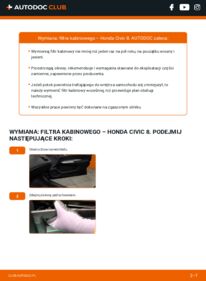 Jak wymienić Filtr powietrza kabinowy Civic VIII Hatchback (FN, FK) 1.8 (FN1, FK2)