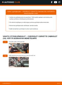 Kuinka vaihtaa Pyyhkijänsulat 6.0 Chevrolet Corvette C6 Cabriolet -autoon