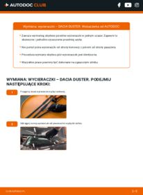 Jak wymienić Pióro wycieraczki Duster SUV 1.5 dCi 4x4 (HSMC, HSMD)